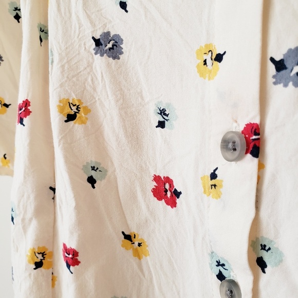 Madewell Seamed Button-Down Shirt Confetti Floral - Picture 5 of 8